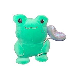 Green Frog Plush with HeartTarget Bullseye's Playground Kids New